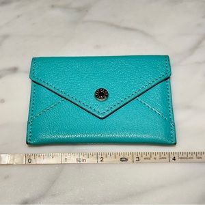 Tiffany & Co Envelope Leather Cardholder, Blue